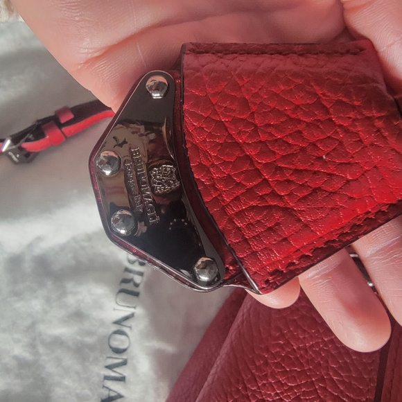 Brunomagli Small Leather Red Purse/ Bag - Picture 3 of 5